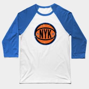 NYK Retro Ball - Black Baseball T-Shirt